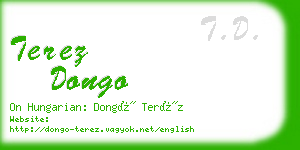 terez dongo business card